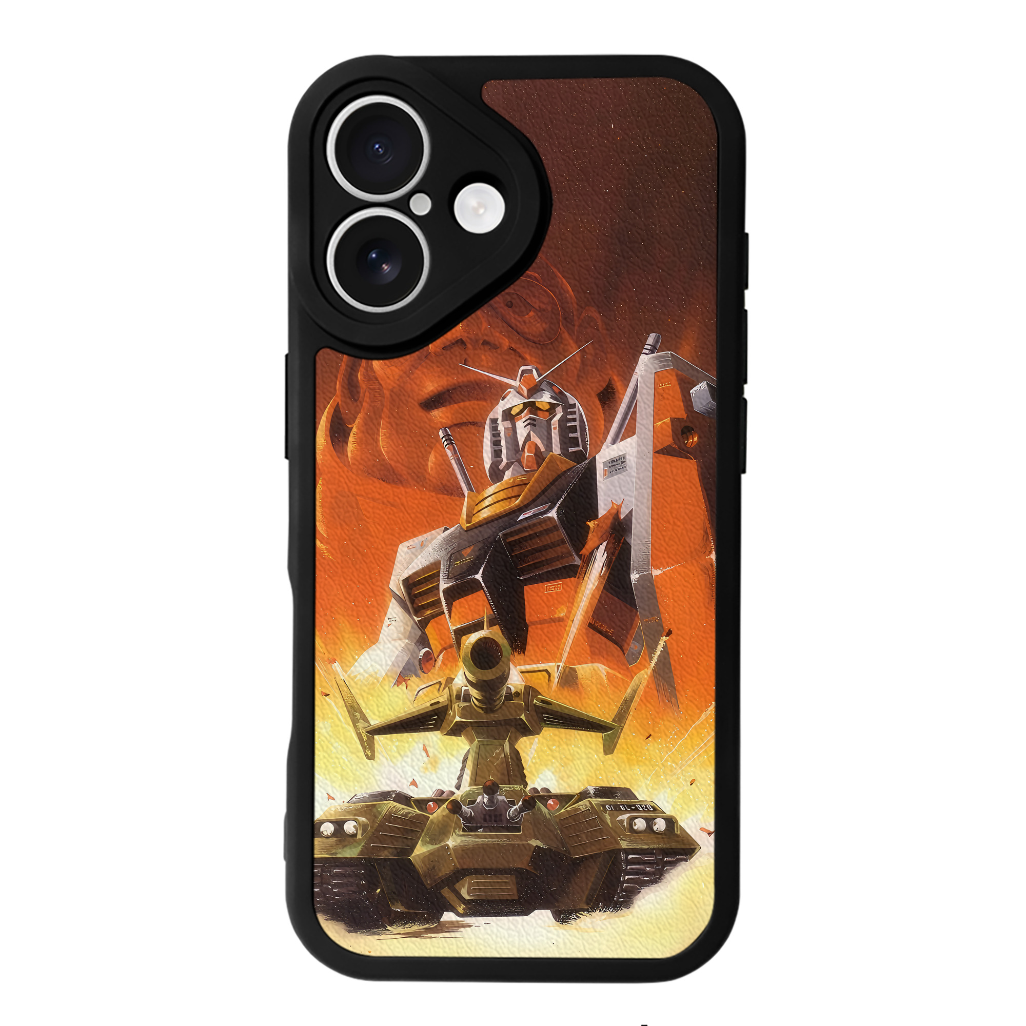 （画像用） 機動戦士ガンダム Mobile Suit Gundam 【iPhone 16シリーズ対応】シリコンスマホケース（レザー調） 材質：シリコン